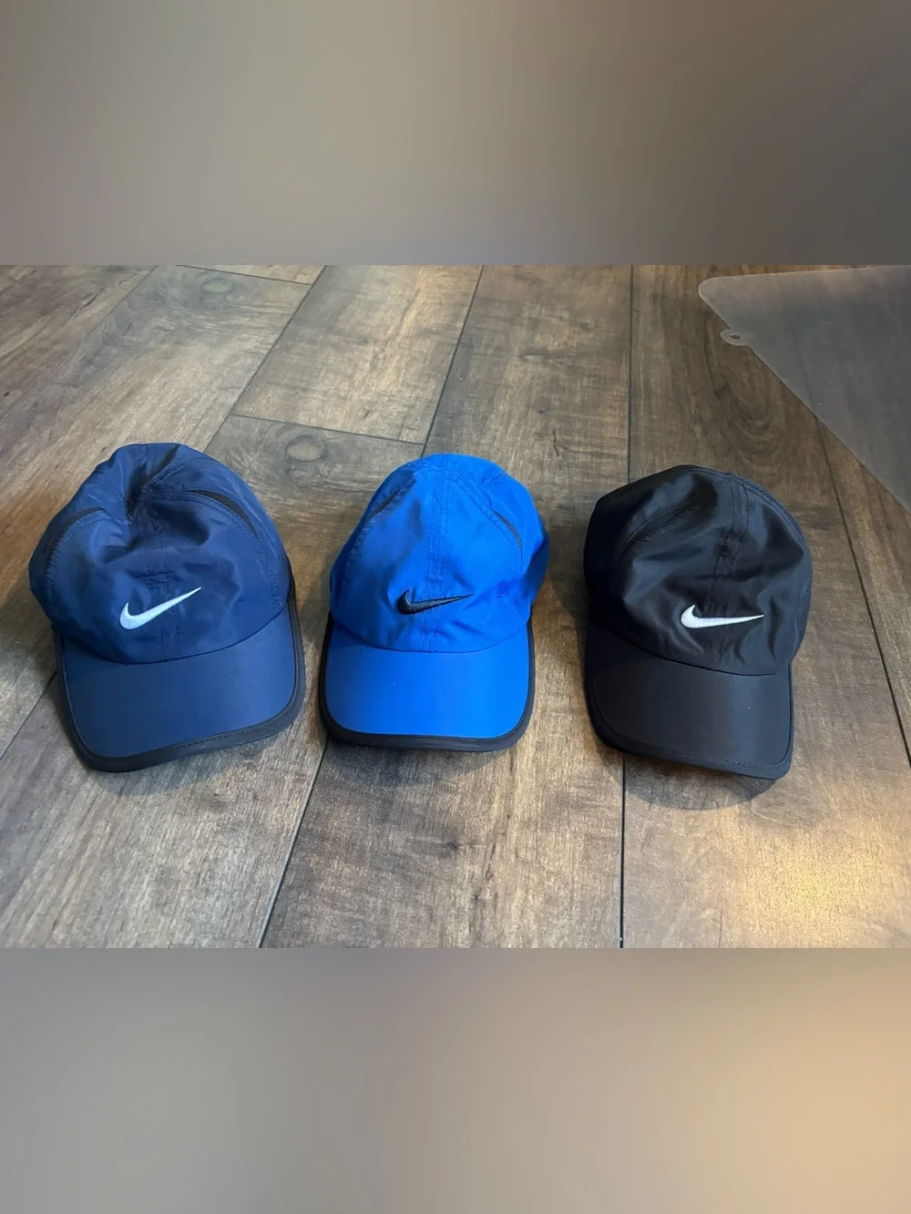 Nike Kids Triple Cap Set in Navy, Royal Blue, and Black